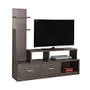 Monarch Specialties MDF TV Stand Tower For Flat-Panel TVs Up To 47 inch;, 60 inch;H x 60 inch;W x 16 inch;D, Gray