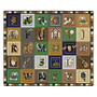 Flagship Carpets Printed Rug, 10'9 inch;H x 13'2 inch;W, ABC Blocks OMG, Multi