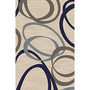 Flagship Carpets Printed Rug, Duo, 4'H x 6'W, Natural Blue