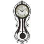 FirsTime; Fleur Grand Pendulum Clock, 25 inch;H x 9 1/2 inch;W x 3 inch;D, Bronze/Mahogany