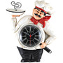 FirsTime; French Chef Kitchen Clock, 11 1/2 inch;H x 9 inch;W x 2 1/2 inch;D, Multicolor