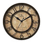 FirsTime; Raised Number Wall Clock, 8 1/2 inch;H x 8 1/2 inch;W x 1 1/2 inch;D, Bronze