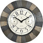 FirsTime; Slate Garden Wall Clock, 15 1/2 inch; x 1 1/2 inch;, Slate/Tan