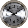 FirsTime; Sleek Steel Wall Clock, 7 inch; x 1 inch;, Brushed Steel