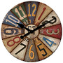 FirsTime; Vintage Plates Wall Clock, 15 1/2 inch; x 1 1/2 inch;, Multicolor
