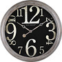 FirsTime; Weathered Tilt Wall Clock, 24 inch;, Weathered Tan