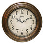 Infinity Instruments Atheneum Wall Clock, 24 inch;H x 24 inch;W x 2 1/8 inch;D, Gold