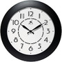 Infinity Instruments Berkeley 14 1/2 inch; Round Wall Clock, Black