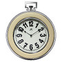 Infinity Instruments Boardwalk Pocket Watch Wall Clock, 18 1/2 inch;H x 16 inch;W x 3 1/2 inch;D, Cream