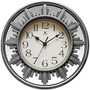 Infinity Instruments City Road 12 inch; Round Wall Clock, Pewter