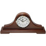 Infinity Instruments Oak Tambour Tabletop Clock, 7 1/2 inch;H x 16 1/2 inch;W x 2 3/4 inch;D, Brown