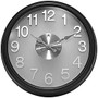 Infinity Instruments Round Wall Clock, 15 inch;, Black/Gray