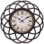 Infinity Instruments Seville 18 inch; Round Wall Clock, Brown