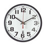 Skilcraft Self-Set Wall Clock, 8 inch;, Black Frame (AbilityOne 6645-01-557-3153)