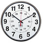 SKILCRAFT; 24-Hour Clock, 12 inch; Diameter, Dark Brown (AbilityOne 6645-01-342-8199)