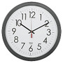 SKILCRAFT; Quartz Movement Wall Clock, 14 1/2 inch;, Black (AbilityOne 6645-01-623-7483)