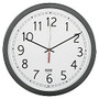 SKILCRAFT; Quartz Movement Wall Clock, 16 1/2 inch;W, Black (AbilityOne 6645-01-623-8824)