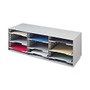 Buddy Desktop Organizer - 12 Compartment(s) - 32.5 inch; Height x 11.5 inch; Width x 10.3 inch; Depth - Desktop - Platinum - Steel - 1Each