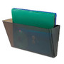 Deflect-o Stackable Wall Pocket - 1 Compartment(s) - 7 inch; Height x 13 inch; Width x 4 inch; Depth - Wall Mountable - Smoke - 1Each