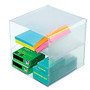 Deflect-O; Stackable Cube With 2 Shelves, 6 inch;H x 6 inch;W x 6 inch;D, Clear
