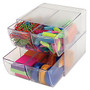 Deflect-O; Stackable Cube With 4 Drawers, 6 inch;H x 6 inch;W x 6 inch;D, Clear