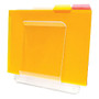 Deflect-O; Wall Mount File And Chart Holder, 1 Compartment, 10 inch; x 2 inch; x 10 1/2 inch;, Clear