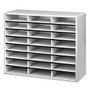 Fellowes; Literature Organizer, 24 Compartments, 23 7/16 inch;H x 29 7/16 inch;W x 11 7/8 inch;D, Dove Gray