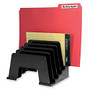 Kantek Incline File Sorter - 5 Compartment(s) - 6 inch; Height x 8 inch; Width x 5.8 inch; Depth - Desktop - Black - 1Each