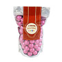 Sweetworks Foil-Wrapped Solid Milk Chocolate Balls, 1 Lb, Bright Pink