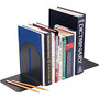 MMF Fashion Steel Bookend - 7 inch; Height x 6 inch; Width x 5 inch; Depth - Desktop - Recycled - Granite - Steel - 1 / Pair