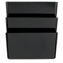 OIC; 30% Recycled 3-Pocket Wall Files, Black, Pack Of 3