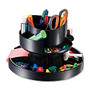 OIC; 30% Recycled Deluxe Rotary Organizer, Black