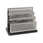 Rolodex; Distinctions&trade; Punched Metal And Wood Sorter, Black/Pewter