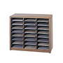 Safco; Value Sorter; Steel Corrugated Literature Organizer, 24 Compartments, Medium Oak