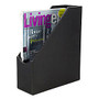 See Jane Work; Faux Leather Magazine File, 12 inch;H x 10 inch;W x 4 1/4 inch;D, Black