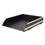 See Jane Work; Paperboard Letter Tray, 10 inch;H x 12 inch;W x 2 1/2 inch;D, Black Stripe