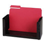 Sparco Adjustable File Holder - 5 Compartment(s) - 6.1 inch; Height x 15.5 inch; Width x 5.4 inch; Depth - Desktop - Ebony - 1Each
