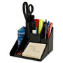 Sparco Desk Organizer - 5 Compartment(s) - 6 inch; Height x 6 inch; Width x 6 inch; Depth - Desktop - Black - 1Each
