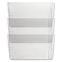 Sparco Mountable Wall File Pockets - 14.5 inch; Height x 13.1 inch; Width x 4.3 inch; Depth - Wall Mountable - Clear - 3 / Pack