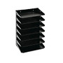 STEELMASTER; Steel Multi-Tier Letter Size Organizers, Black, 7 Trays