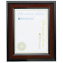 Document Frame With Easel Back, 8 1/2 inch; x 11 inch;, Burl/Black