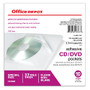 Office Wagon; Brand Sheet Protector CD/DVD Pockets, 6 inch; x 10 1/2 inch;, Clear, Pack Of 10