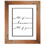 PTM Images Photo Frame, All Of Me, 17 inch;H x 20 inch;W x 1 3/4 inch;D, Natural Wood