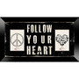 PTM Images Photo Frame, Follow Your Heart, 22 inch;H x 1 1/4 inch;W x 12 inch;D, Black