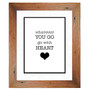 PTM Images Photo Frame, Go With Heart, 14 inch;H x 1 3/4 inch;W x 16 inch;D, Natural Wood