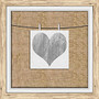 PTM Images Photo Frame, Heart Watercolor, 14 1/4 inch;H x 1 3/8 inch;W x 14 1/4 inch;D, Driftwood