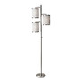 Adesso; Bellows Tree Floor Lamp, 74 inch;H, White Shade/Steel Base