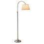 Adesso; Bonnet Floor Lamp, 62 inch;H, Satin Steel/White