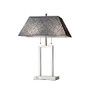 Adesso; Chambers Table Lamp, 28 inch;H, Dark Gray Shade/Brushed Steel Base
