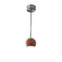 Adesso; Cypress Hanging Pendant Lamp, Round, 48 inch;H, Walnut Pendant/Brushed Steel Base